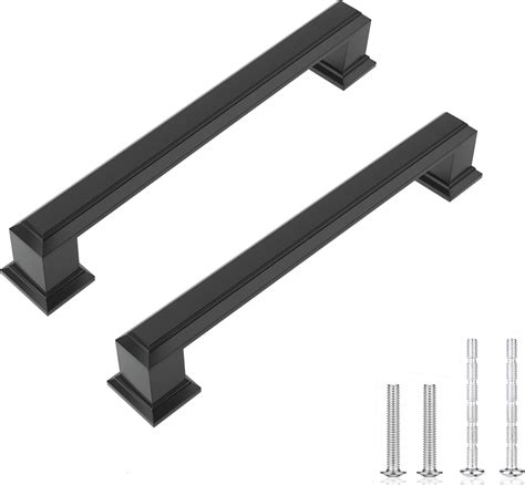 blackened steel cabinet hardware|Voraus 10 Pack Cabinet Knobs – Matte Black Square Bilayer .